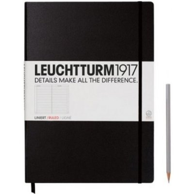 Leuchtturm 1917 Zápisník černý linkovaný A4