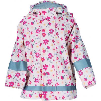 STERNTALER bunda do deště s reflexními prvky nepromokavá květinky rosa holka