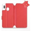 Pouzdro a kryt na mobilní telefon Pouzdro Flip Samsung Galaxy A20e - Červené - kožené - Red Leather