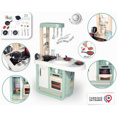 Smoby Cherry Kitchen Green s jedálenským stolom rúrou a chladnička s 25 doplnkami – Zbozi.Blesk.cz