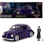 Jada Wednesday auto 1972 VW Beetle a figurka Wednesday 1:24 – Zboží Dáma