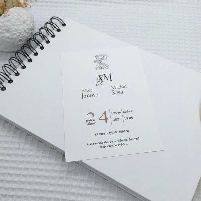 Svatební kniha se vzorem svatebního oznámení A4 - 25 – Hledejceny.cz