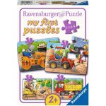 RAVENSBURGER Moje první Zvířata na staveništi 4v1 2,4,6,8 dílků – Zboží Mobilmania