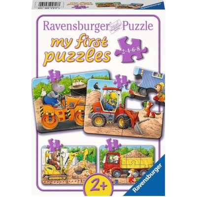 RAVENSBURGER Moje první Zvířata na staveništi 4v1 2,4,6,8 dílků – Zboží Mobilmania