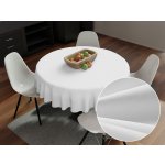 Biante Velký bavlna kulatý ubrus Moni MO-039 Bílý Ø 180 cm – Zboží Dáma