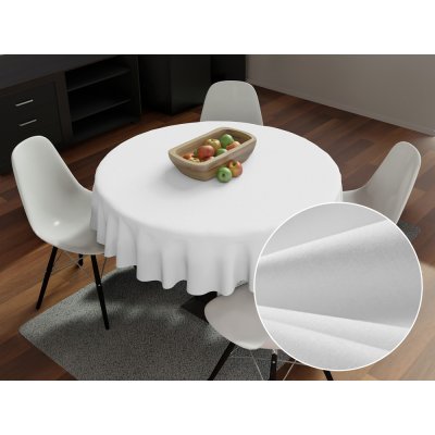 Biante Velký bavlna kulatý ubrus Moni MO-039 Bílý Ø 180 cm – Zboží Dáma