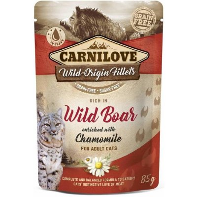 Carnilove Cat Pouch Rich in Wild Boar Enriched with Chamomile 12 x 85 g – Zbozi.Blesk.cz