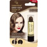 Golden Rose Gray Hair Touch Up Stick barvící korektor na odrostlé a šedivé vlasy 03 středně hnědý 5,2 g – Zboží Mobilmania