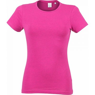 Skin Fit Women Dámské mírně prodloužené strečové triko růžová melír
