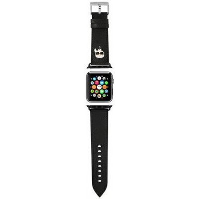 Karl Lagerfeld strap for Apple Watch 38/40/41mm black Saffiano Karl Heads KLAWMOKHK – Zboží Mobilmania