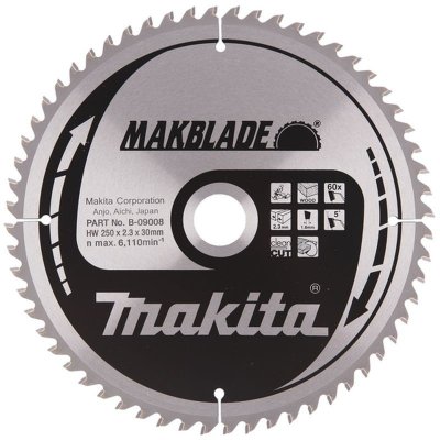 Makita B-09008 pilový kotouč 250x30 mm 60 zubů – Zbozi.Blesk.cz