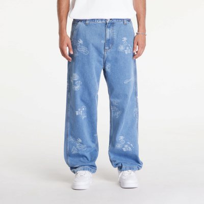 Carhartt WIP Stamp Pant Stamp Print/ Blue Bleached – Zbozi.Blesk.cz