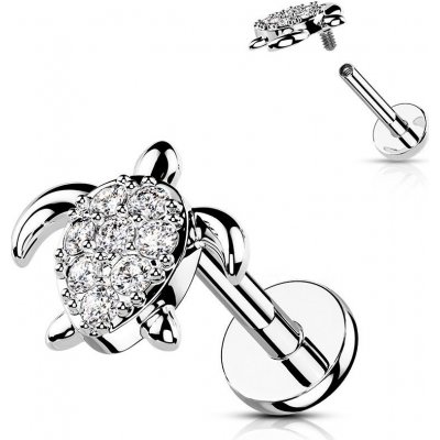 Šperky4U piercing do brady želvička LB1103ST-1208 – Sleviste.cz