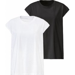 esmara Dámské triko, 2 kusy černá/bílá