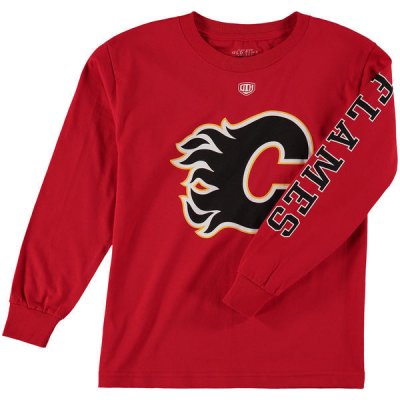 dětské tričko Calgary Flames Old Time Hockey Two Hit Long Sleeve – Zboží Mobilmania
