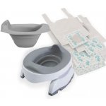 Potette Plus 2v1 value pack cestovní nočník bílá/šedá + vložka šedá + sáčky 3 ks – Zboží Dáma