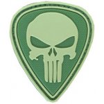 ARMED PATCHES PVC nášivka Diamond Punisher, zelená – Zboží Dáma