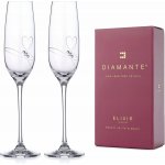 Swarovski Diamante sklenice na šampaňské Romance s kamínky 2 x 200 ml – Zboží Dáma