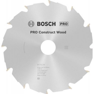 Bosch 2608640633 Pilový kotouč Construct Wood 190 x 30 x 2,6 mm, 12 – Zboží Mobilmania