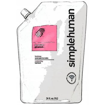 Simplehuman hydratační tekuté mýdlo náhradní náplň pelargonie 1 l