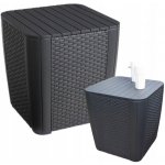 Allibert Zahradní odkládací stolek Luzon grafitový – Sleviste.cz