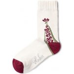 Vlnka Podkolenky s ovčí vlnou Merino folklór červená – Zboží Dáma