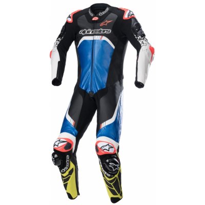 jednodílná kombinéza Alpinestars GP TECH 4 modrá/žlutá fluo/červená fluo/černá/bílá | Zboží Auto