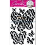 Anděl 10008 samolepící dekorace motýli se stříbrnými glitrovými pruhy 60x32cm – Hledejceny.cz