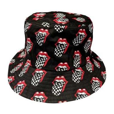 The Rolling Stones Unisex Bucket Hat Checker Tongue Pattern