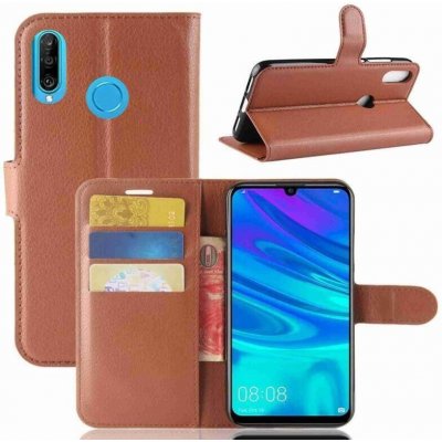 Litchi peněženkové pouzdro na mobil Huawei P30 Lite - hnědé – Hledejceny.cz
