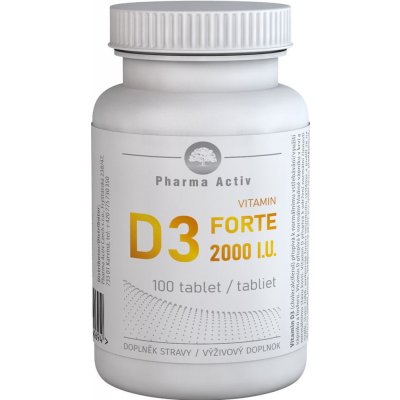Pharma Activ Czech Vitamin D3 FORTE 2000 I.U. 100 tablet – Hledejceny.cz
