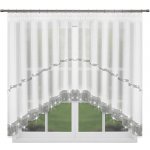 Fliying Hotová voálová záclona L236/4 bílá se zirkony 400x150 cm – Zboží Mobilmania