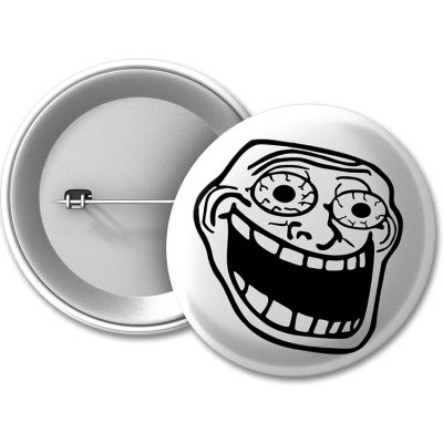 MemeMerch placka Psycho Troll Face