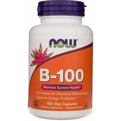 Now Foods NOW Vitamin B-100 Complex 100 rostlinných kapslí – Hledejceny.cz