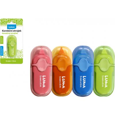 LUMA Korekční strojek mini 5 mm × 6 m - mix barev – Zboží Dáma