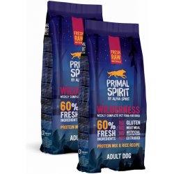 Primal Spirit Dog 60% Wilderness 2 x 12 kg