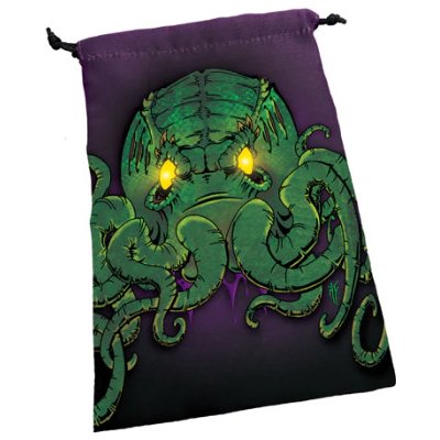 Cthulhu Dice Bag fialový pytlík na kostky + D6