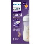 Avent Philips láhev Natural Response s ventilem AirFree medvěd 260 ml bílá – Zboží Dáma
