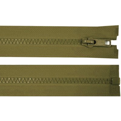 Prima-obchod Kostěný zip No 5 délka 55 cm bundový, barva 298 zelená khaki tmavá – Hledejceny.cz