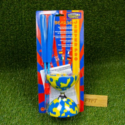 Ložiskové Jester diabolo a vodící hůlky na žonglování Barva: Žlutá+modrá
