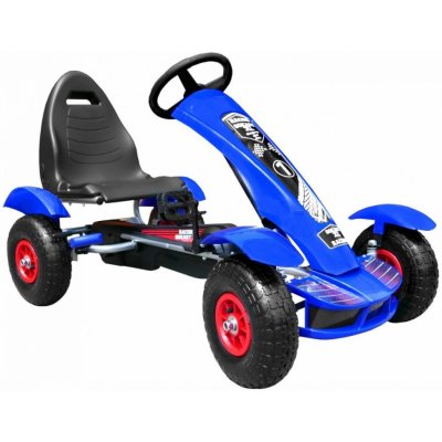 Majlo Toys šlapací motokára s nafukovacími koly Formule 618 modrá – Zboží Mobilmania