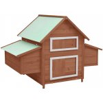 vidaXL kurník moka/bílý z masivního jedlového dřeva 152 x 96 x 110 cm – Sleviste.cz