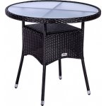 Stilista M90619 Odkládací stolek, 80 x 80 x 75 cm, polyratan, černý – Hledejceny.cz