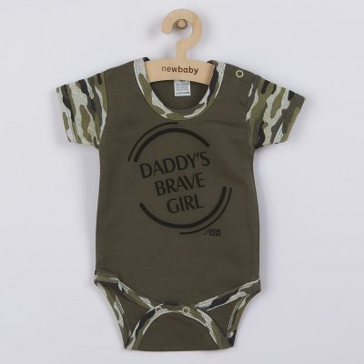 NEW BABY Kojenecké body s krátkým rukávem Army girl – Zboží Mobilmania