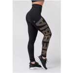 Nebbia Leggings gold print 827 černé – Zboží Dáma