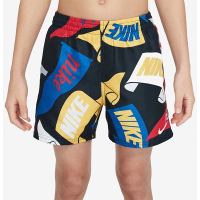 Nike Swim-Tossed Flags 4 inch chlapecké plavky Černá – Zboží Dáma