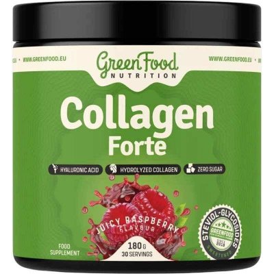 GreenFood Nutrition Collagen Forte kolagen juicy raspberry 180 g – Hledejceny.cz