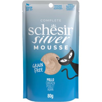 Schesir Cat Senior Lifestage Mousse kuře 80 g – Zboží Mobilmania