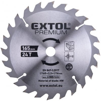 EXTOL PREMIUM kotouč pilový s SK plátky 165x1,4x16mm 24T – Hledejceny.cz