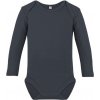 Kojenecké body Link Kids Wear Bailey Kojenecké body X Charcoal Grey